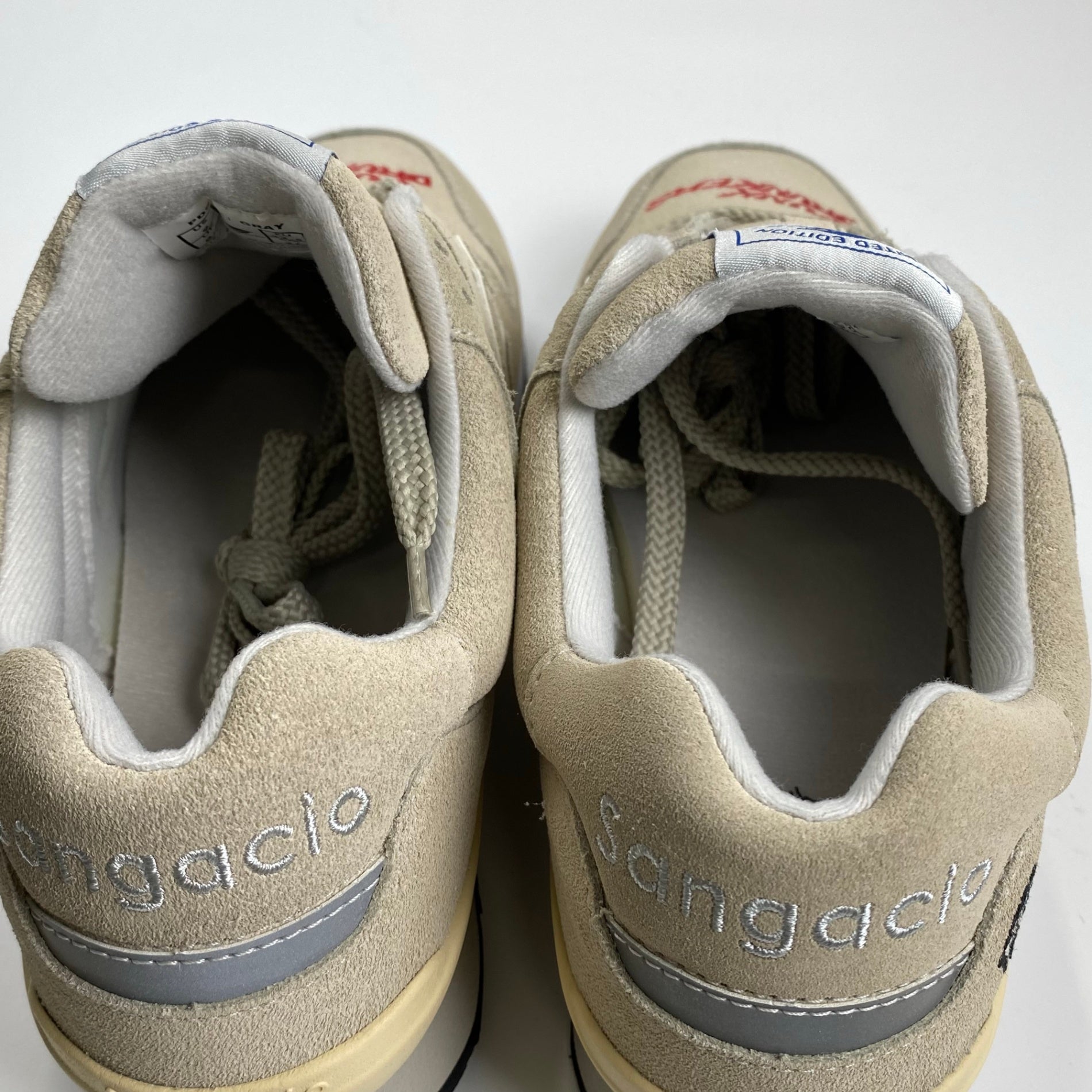 【未使用品】 Sangacio × PUNK DRUNKERS サンガッチョ パンクドランカーズ / にゅ × PDS「パ」 コラボスニーカー LIGHT GRAY