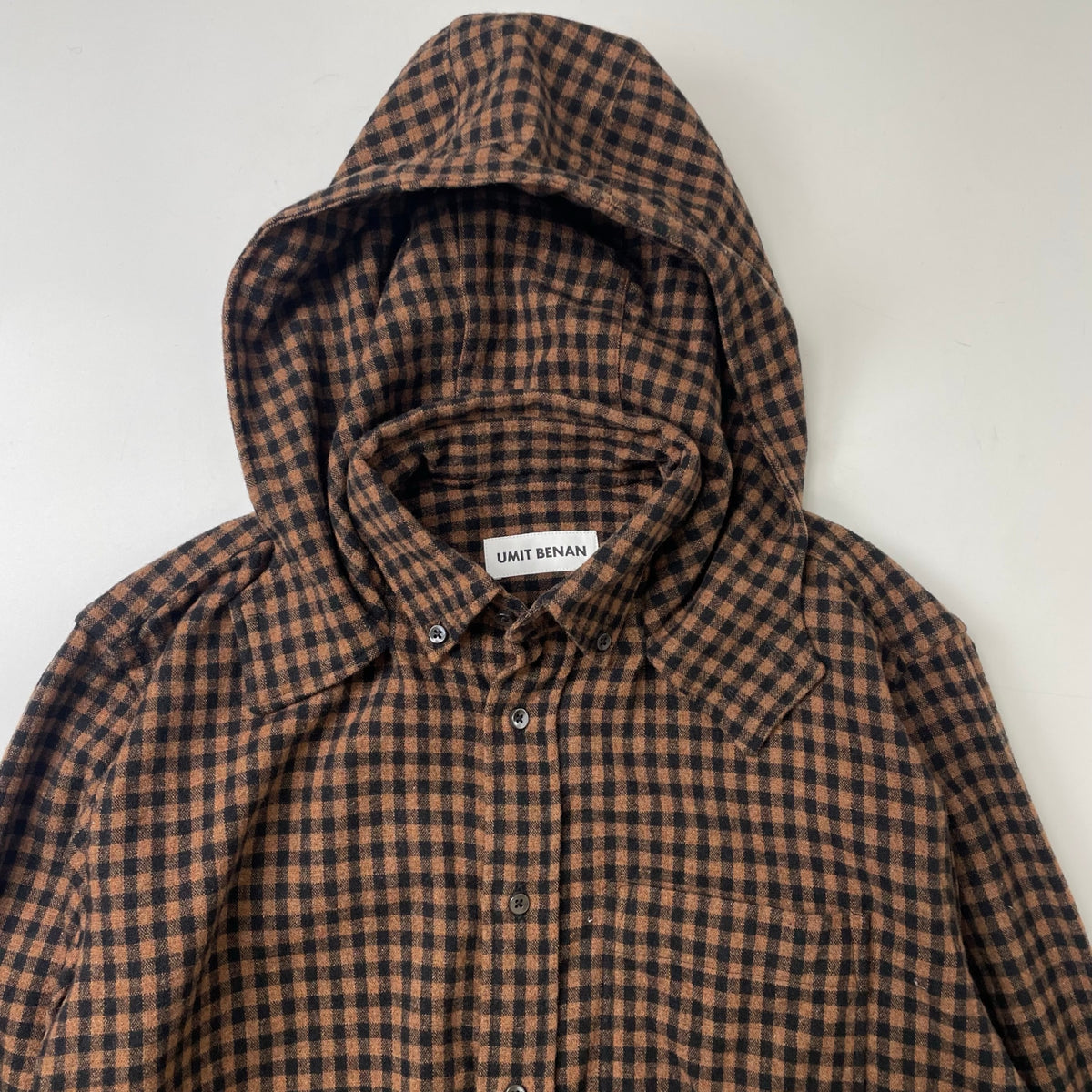 UMIT BENAN / フランネルフードシャツ 参考定価：55,000程度 SIZE:46