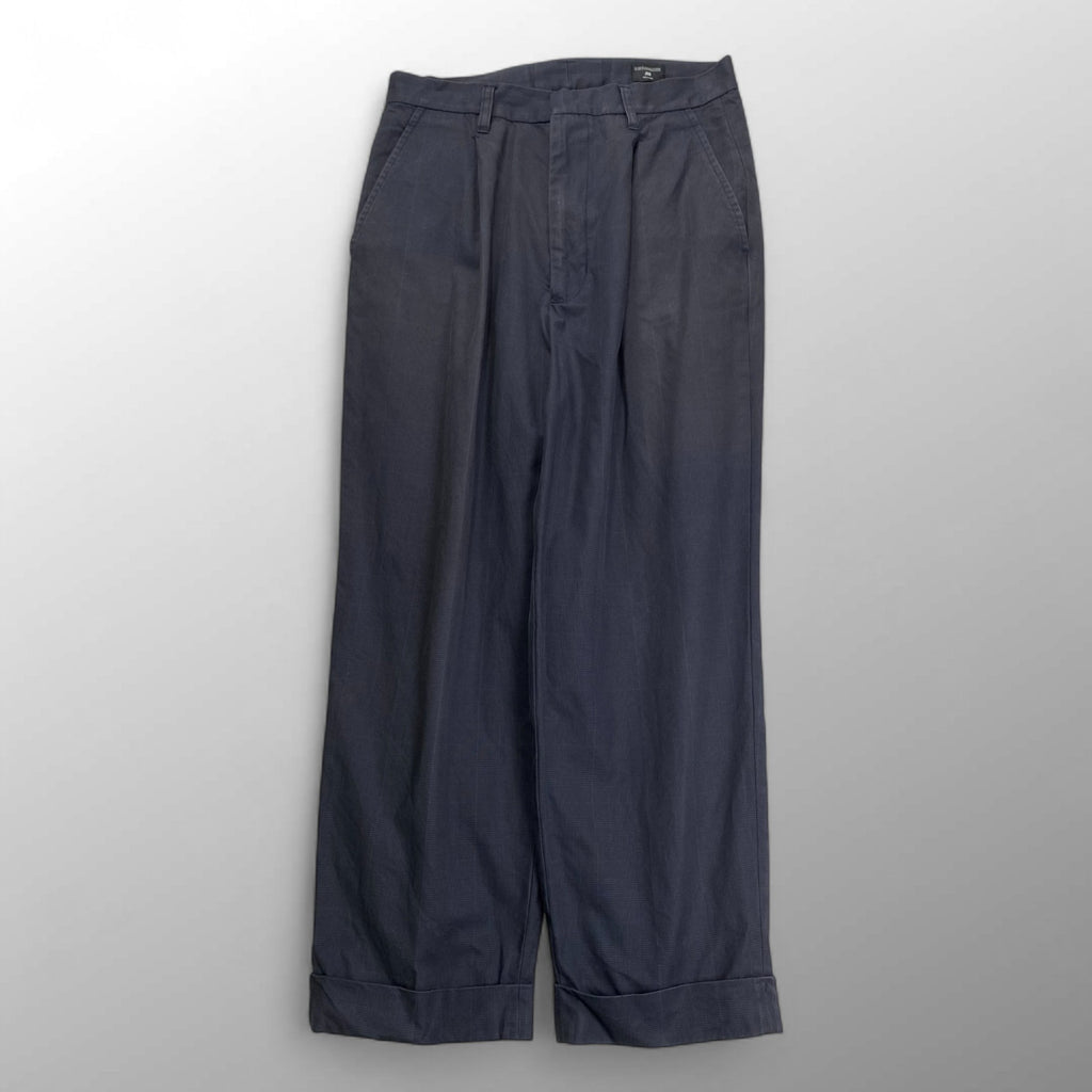 OPUS JAPAN オーパスジャパン / 1タックハイドチェックスラックス グレーネイビー カセドラル取扱い SIZE:L