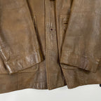 VINTAGE / 70s VINTAGE デザインレザージャケット カーコート SIZE:L程度