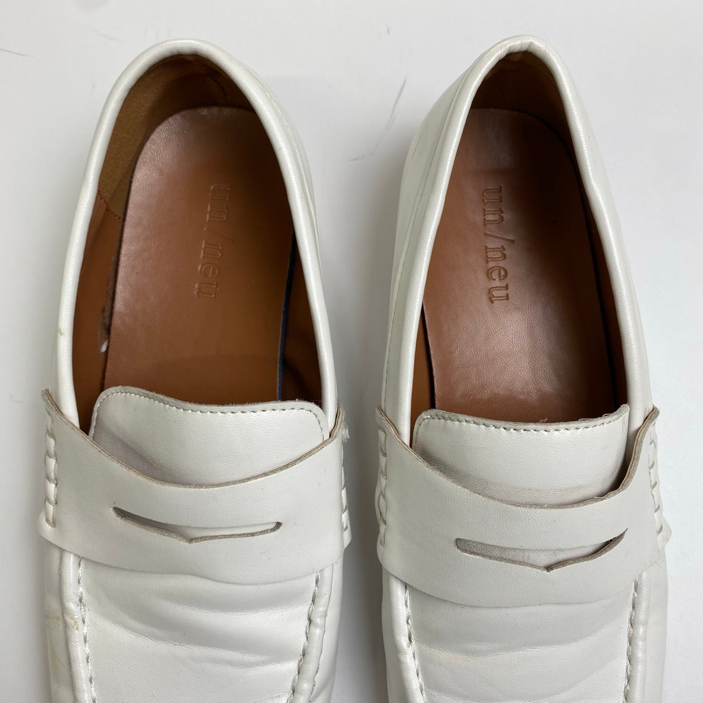 un/neu アンノイ / コインローファー ホワイト SIZE:M