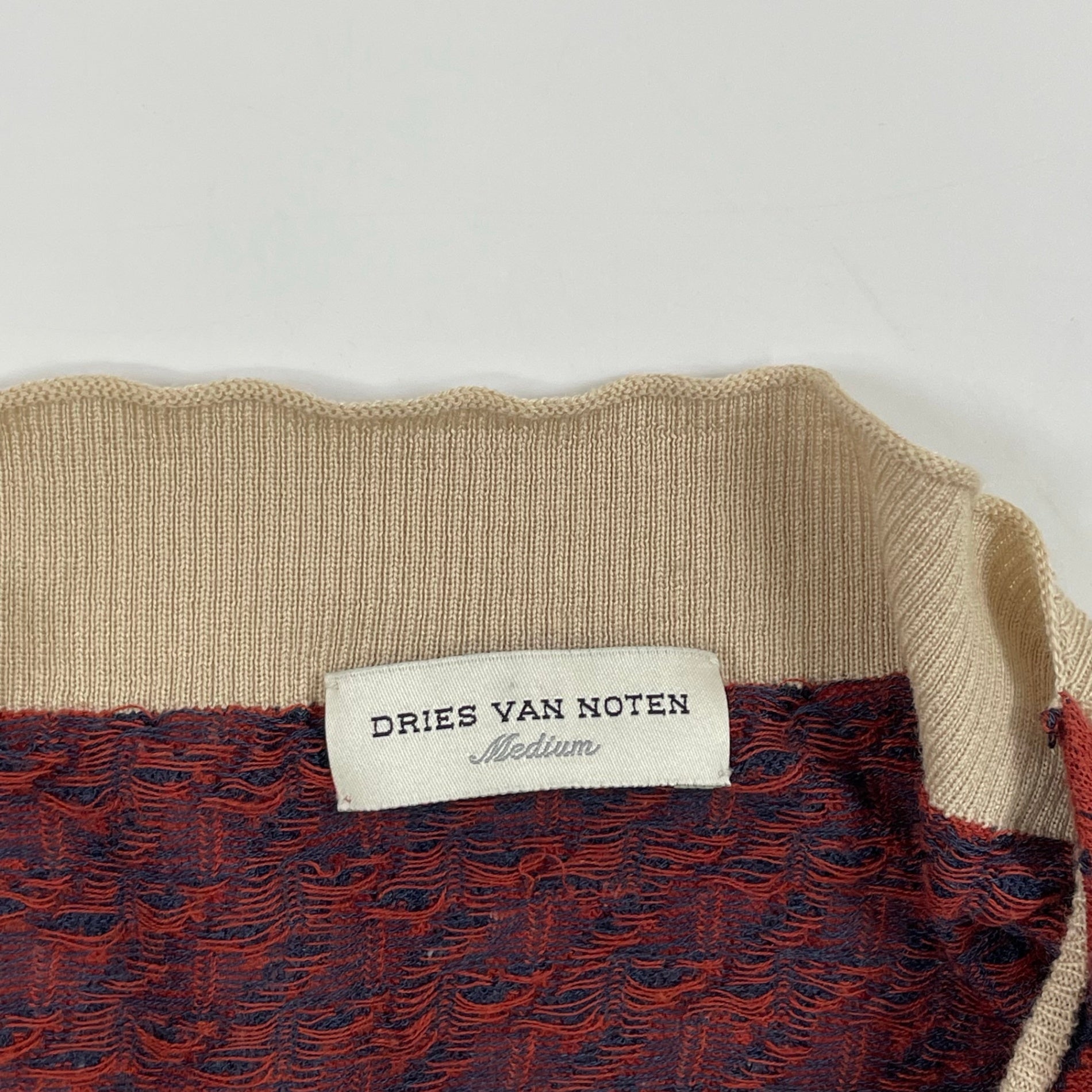 DRIES VAN NOTEN / シルクMIXドレープノースリーブニット 参考定価：85,000程度 SIZE:M