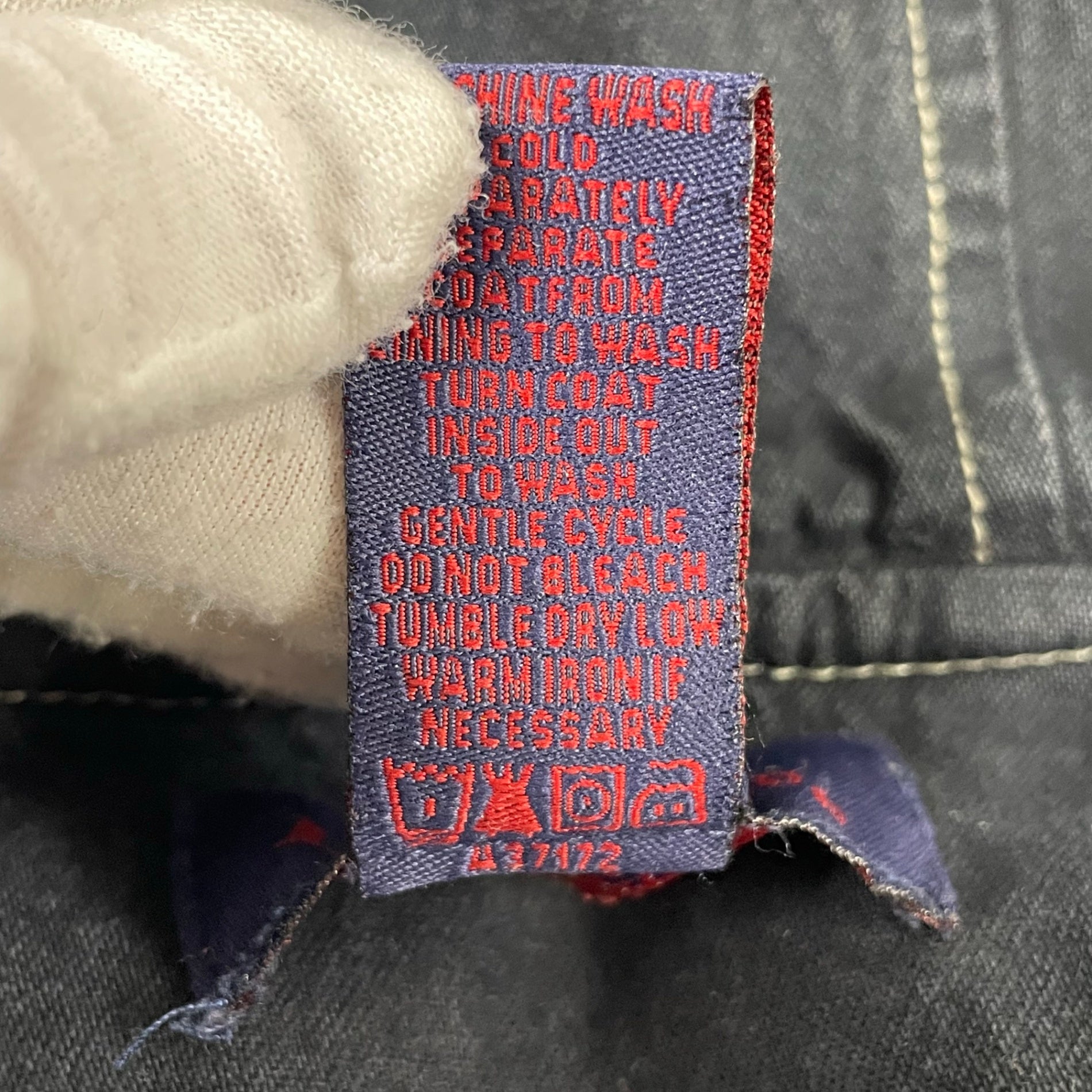 DENIM＆Co / ブラックデニムダッフルコート SIZE:M