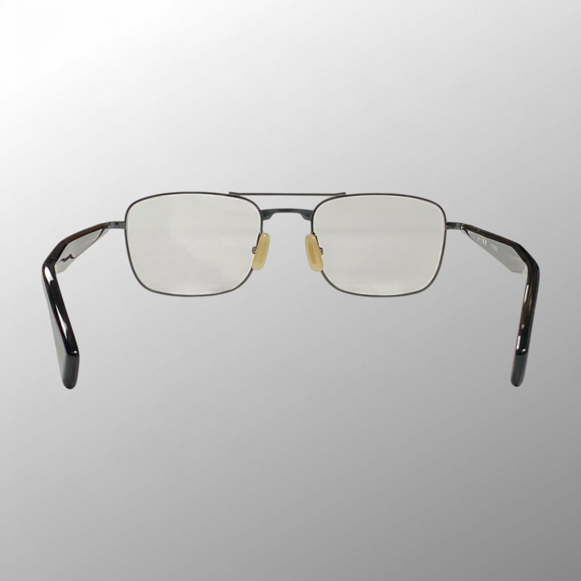 金子眼鏡 VINTAGEライン / 2ブリッジ スクエア ブラック 度なしクリアレンズ 参考定価：42,000+tax