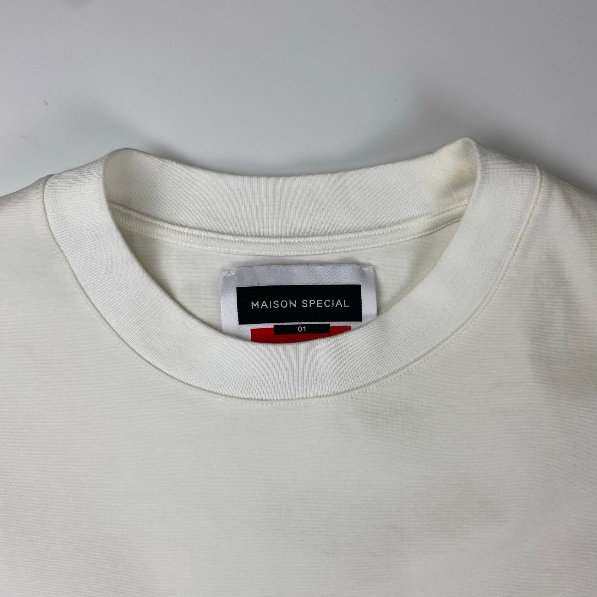 MAISON SPECIAL メゾンスペシャル / スマッシングポンチプライムプルオーバーノースリーブ ホワイト SIZE:01(L程度)