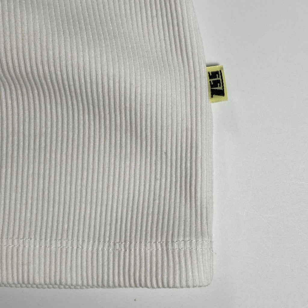 SSZ エス エス ズィー / リブ ワイドタンクトップ 「シン テレビ装」 ホワイト SIZE:L