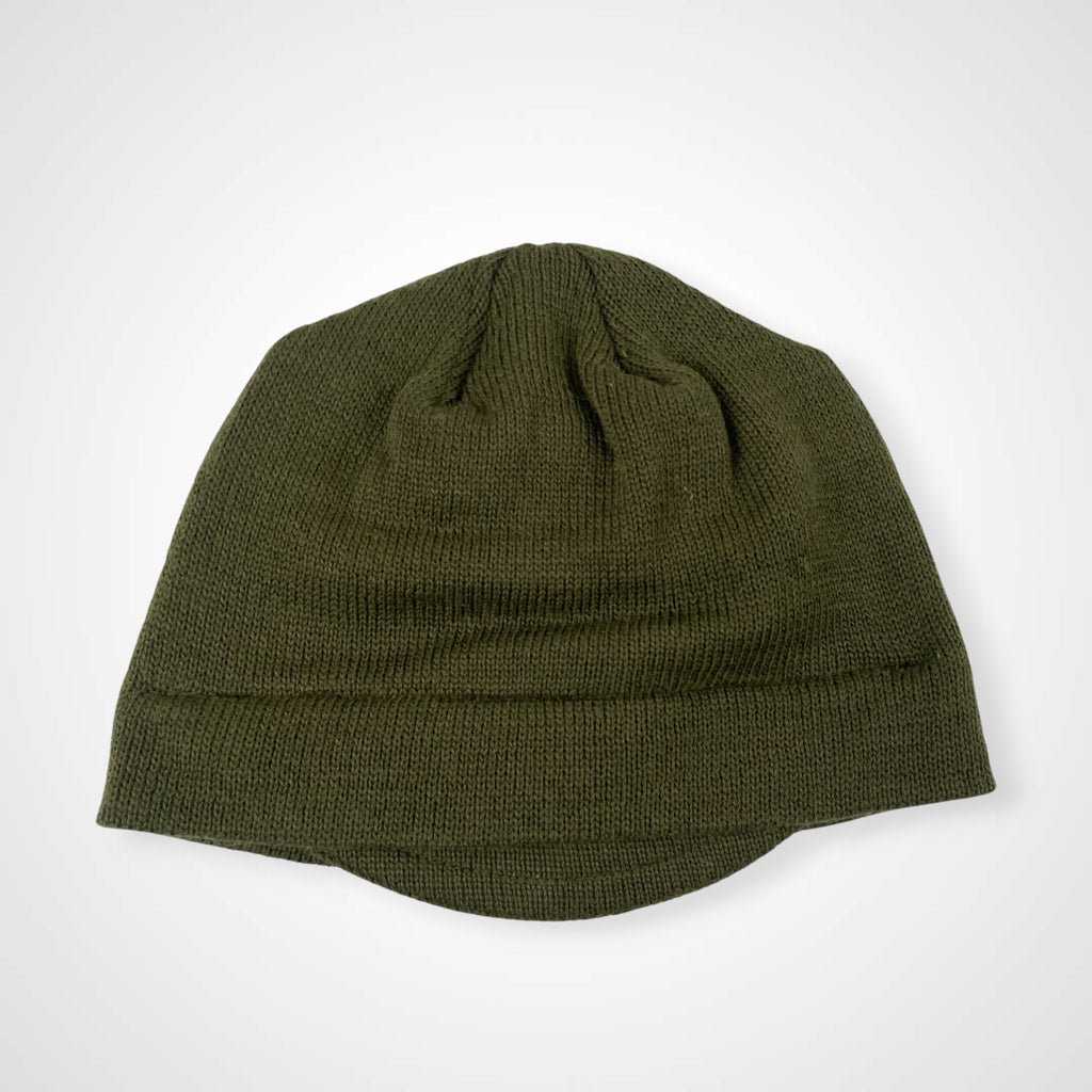 EURO VINTAGE ユーロヴィンテージ / ベルジャンニット帽 ツバ付 オリーブ