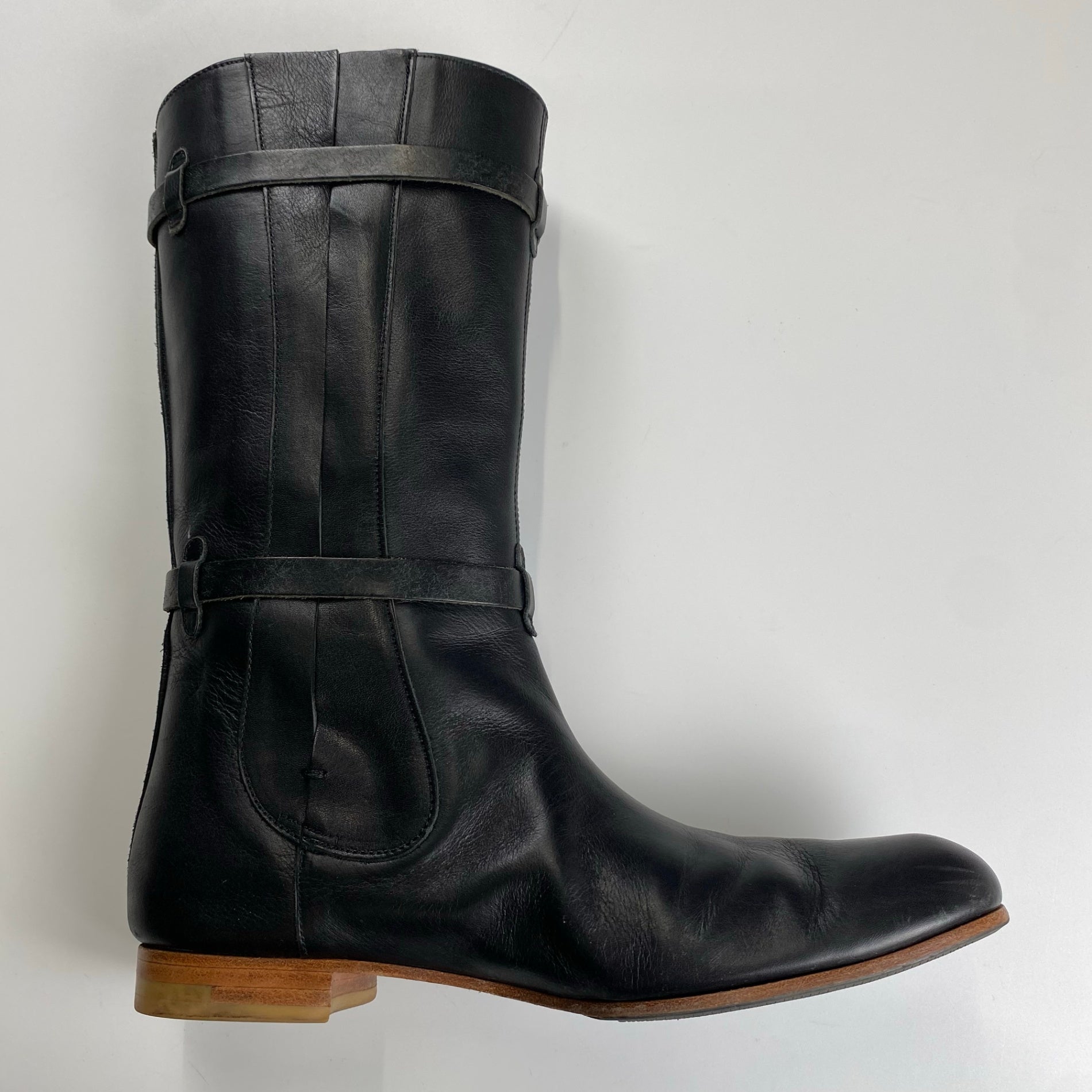 chausser ショセ / レザーエンジニアブーツ サイドゴア SIZE:23 1/2cm