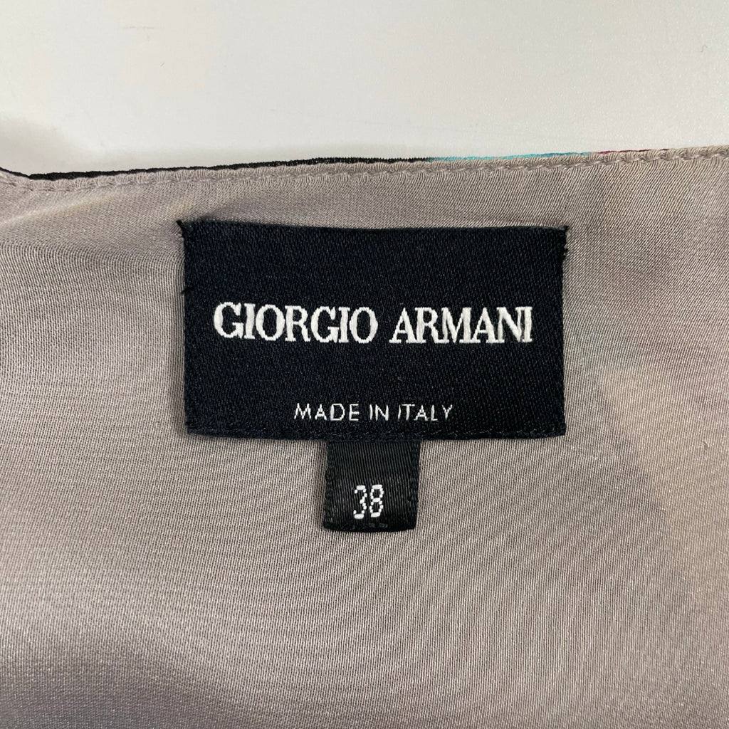 GIORGIO ARMANI / ドレープデザインマルチカラーブラウス SIZE:38
