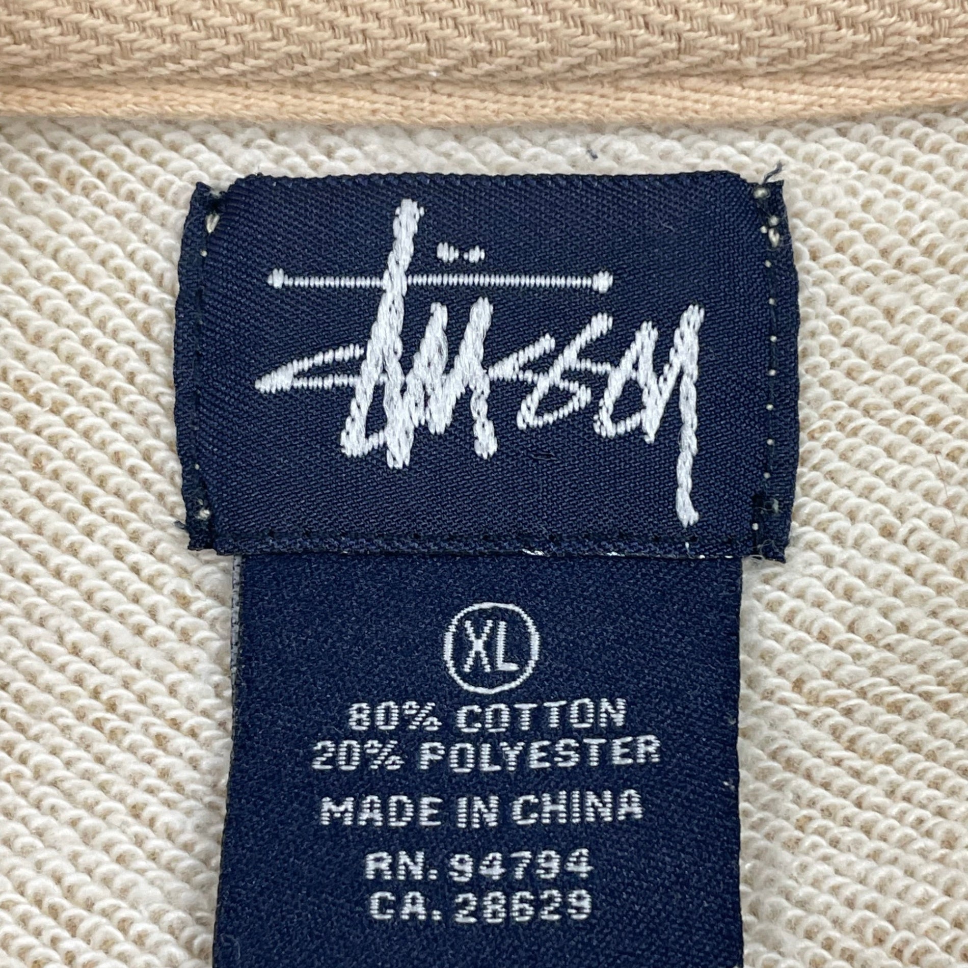 stussy ステューシー / 90s ボーダースウェット 袖ワッペン 紺タグ SIZE:XL