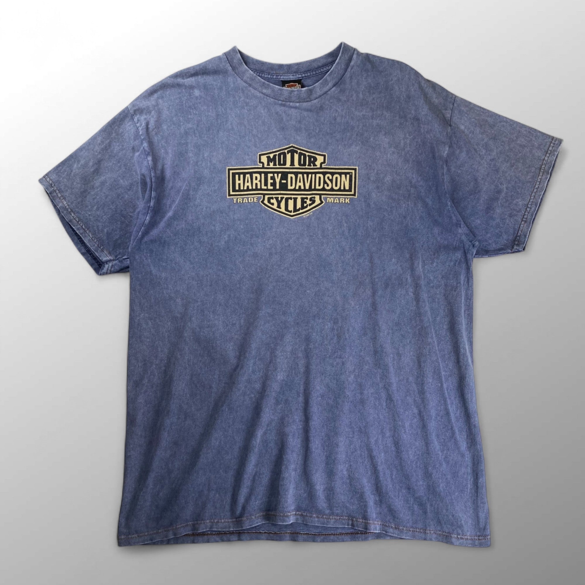 90s HARLEY DAVIDSON ハーレーダビッドソン / ヴィンテージTシャツ Bar & Shield 両面プリント フェード SIZE:XL