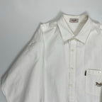 CELINE セリーヌ / 馬車刺繍ヴィンテージコットンシャツ ホワイト SIZE:L