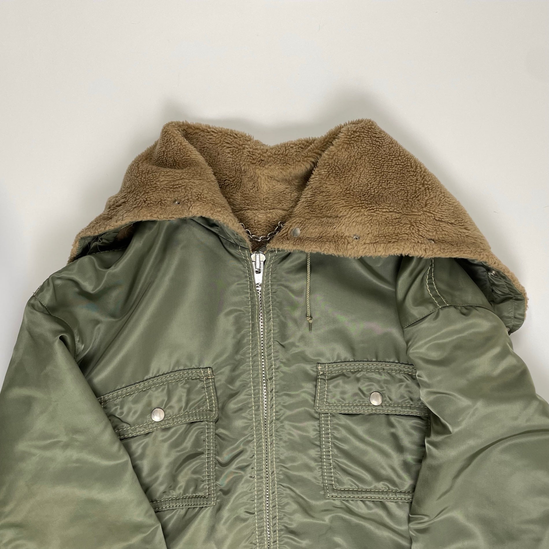 MIGHTY-MAC マイティマック / 7-80s ボアフーデッドジャケット MADE IN USA SIZE:L-XL