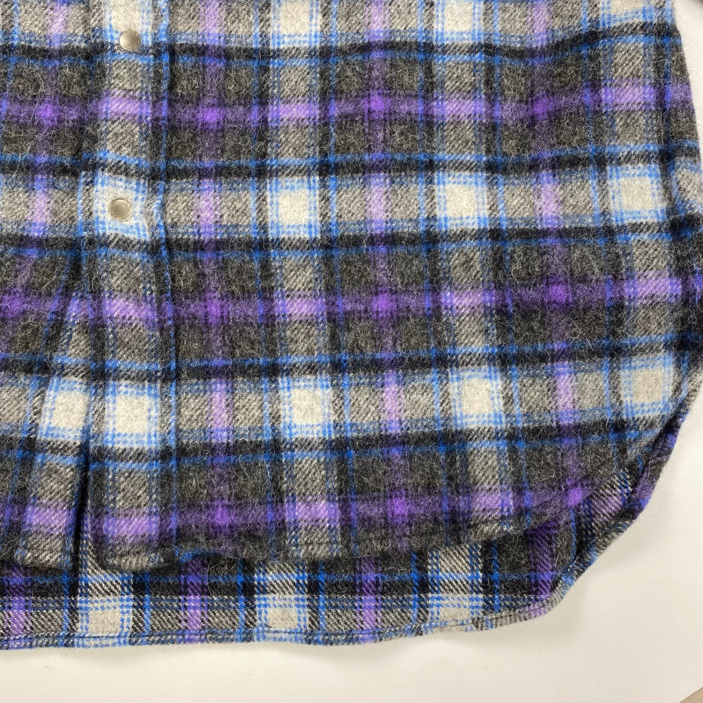 【タグ付】BEAMS PLUS ビームスプラス / Western Shirt Wool/Alpaca Plaid Shaggy ウエスタン フランネル チェックシャツ SIZE:M