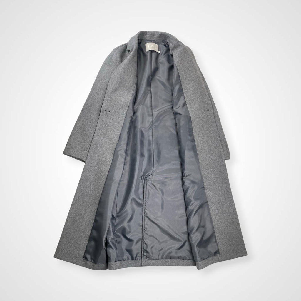 iCB アイシービー / ウールライトメルトンチェスターコート グレー 参考定価：52,000+tax SIZE:00
