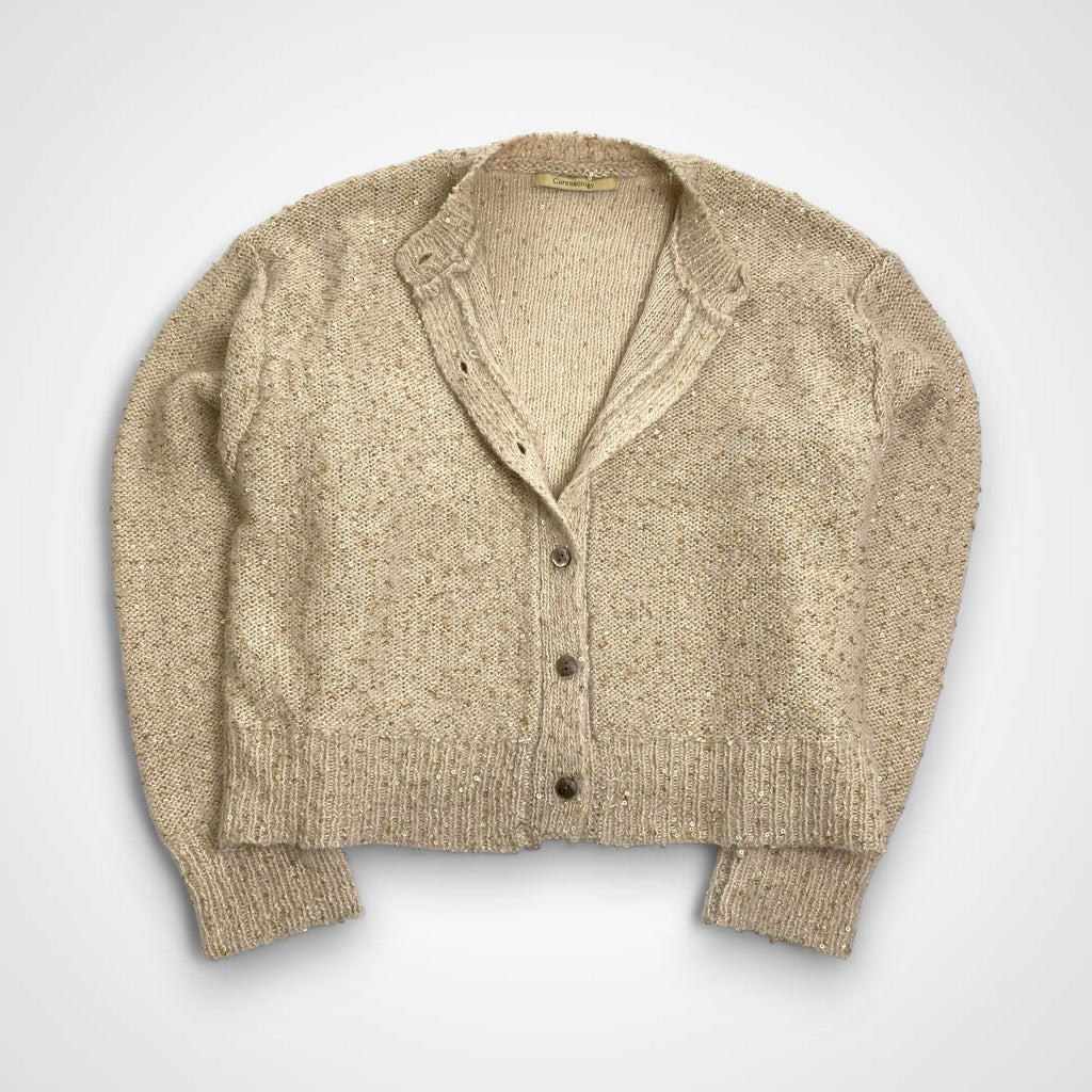 Curensology カレンソロジー / スパングルショートカーディガン 美品 参考定価：23,000+tax SIZE:FREE