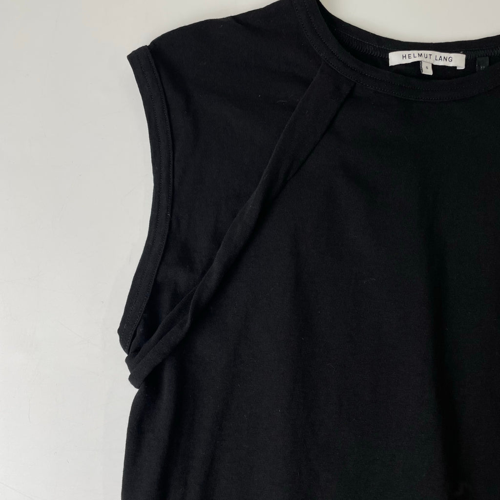 HELMUT LANG / 16SS アシンメトリー ノースリーブTEE SIZE:S