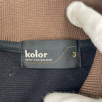 kolor / 綿ポリメッシュ ドッキングポロシャツ SIZE:3