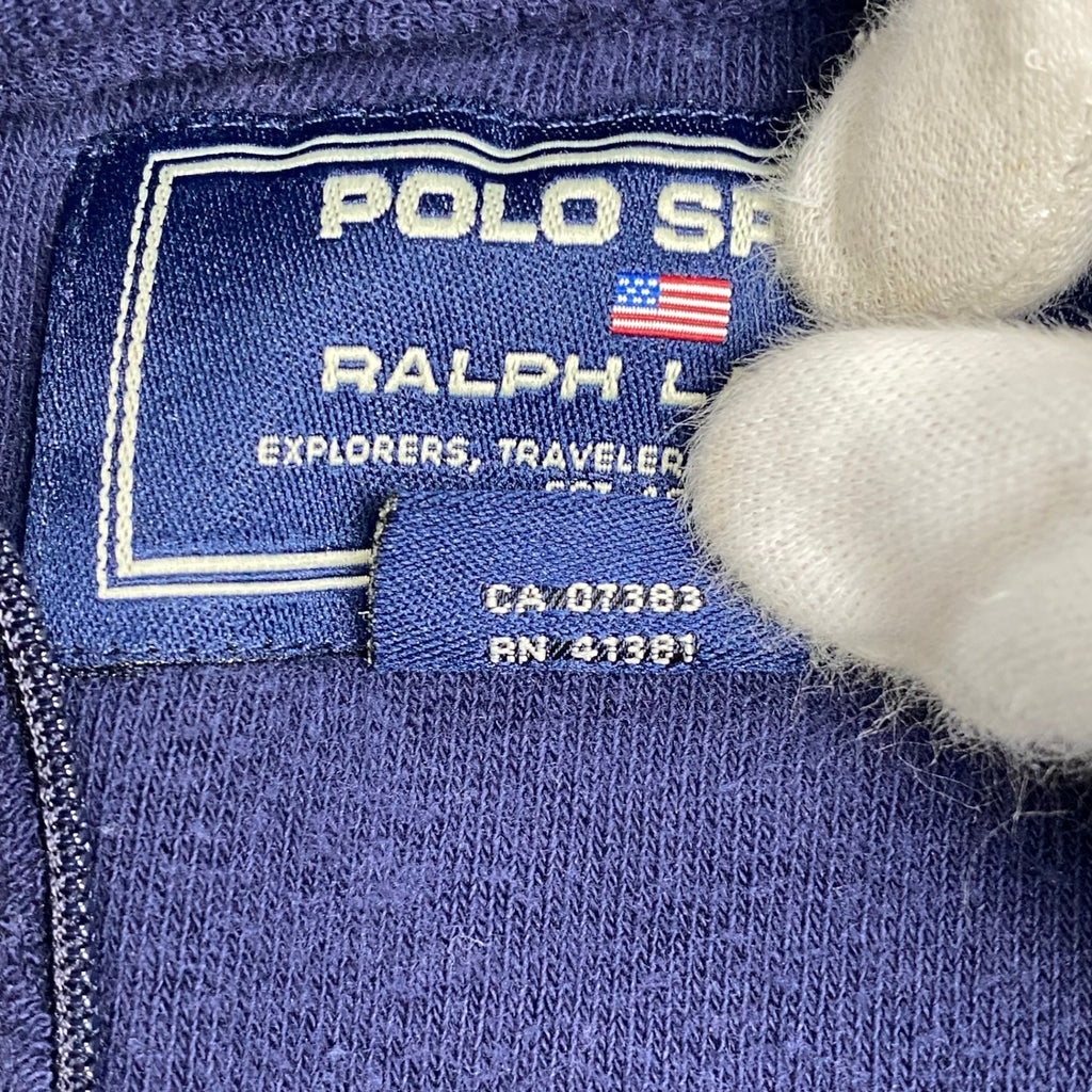 90s POLO SPORT ポロスポーツ / ヴィンテージ パイル ハーフジップシャツ カナダ製 SIZE:XL