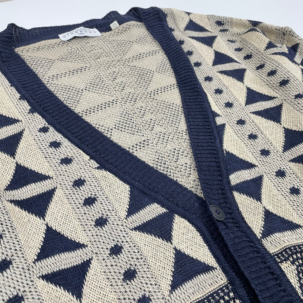 GIVENCHY / ヴィンテージ コットンリネンニットカーディガン SIZE：50