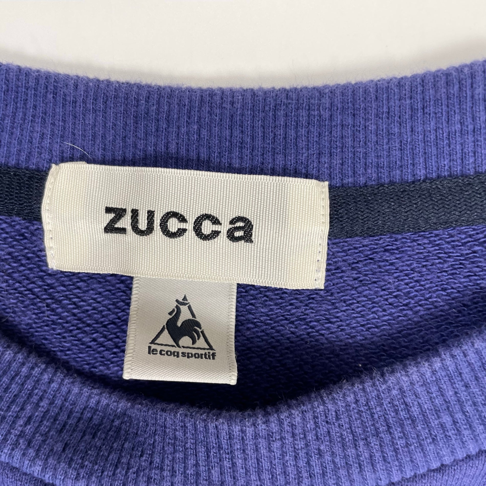 ZUCCA × le coq sportif ズッカ ルコックスポルティフ / コラボ切替スウェットシャツ 参考定価：12,000+tax SIZE:M