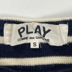 PLAY COMME des GARCONS プレイ コムデギャルソン / ハートロゴ ウールボーダーニット SIZE：S