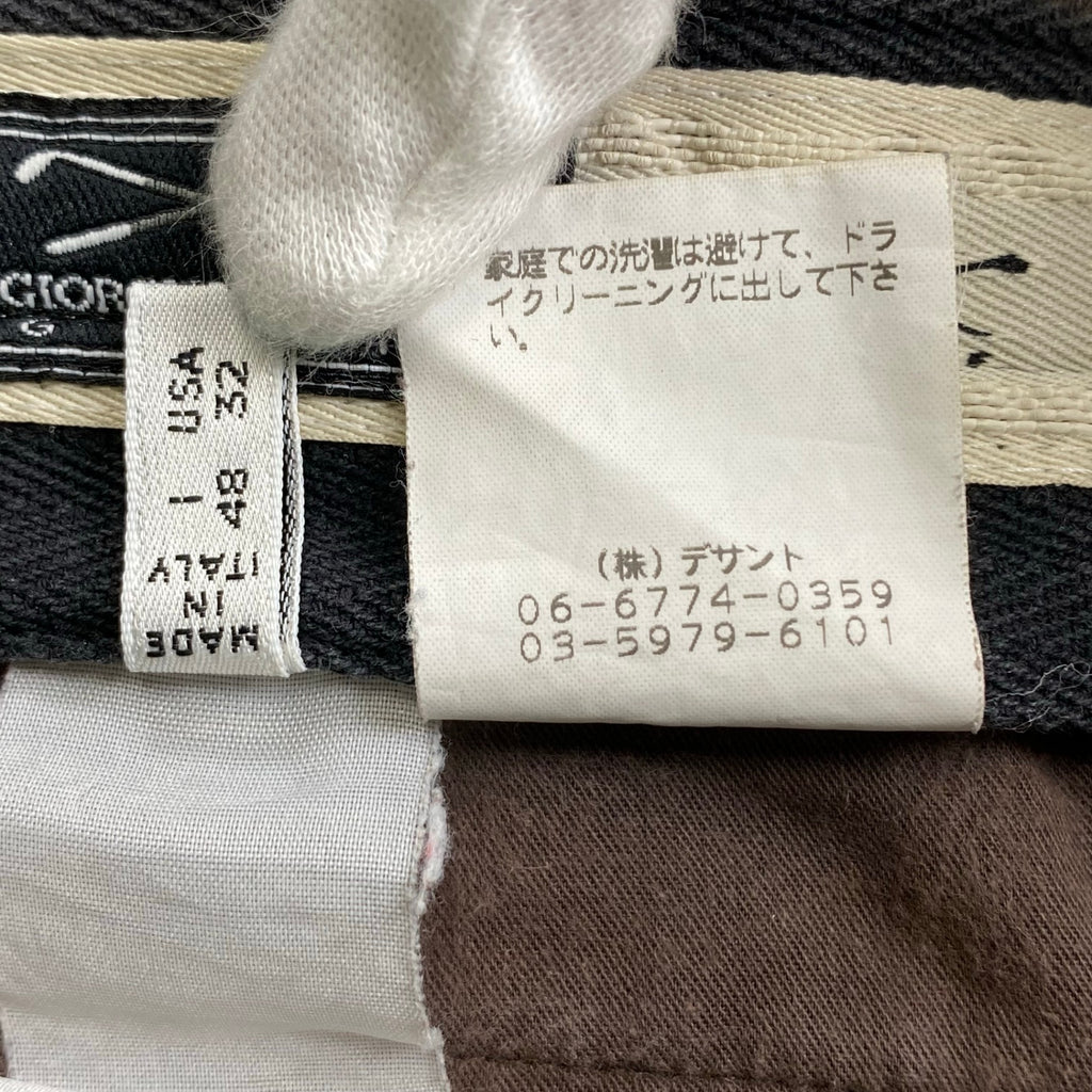 GIORGIO ARMANI GOLF ジョルジオアルマーニ ゴルフ / ヴィンテージ 2タックスラックス ブラウン SIZE:L程度