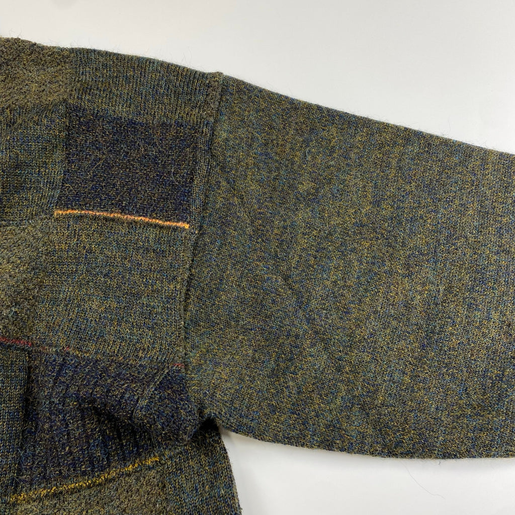 【VINTAGE】 CHAIRMAN チェアマン / フランス製生地 ブロックチェックヴィンテージカーディガン SIZE:XL