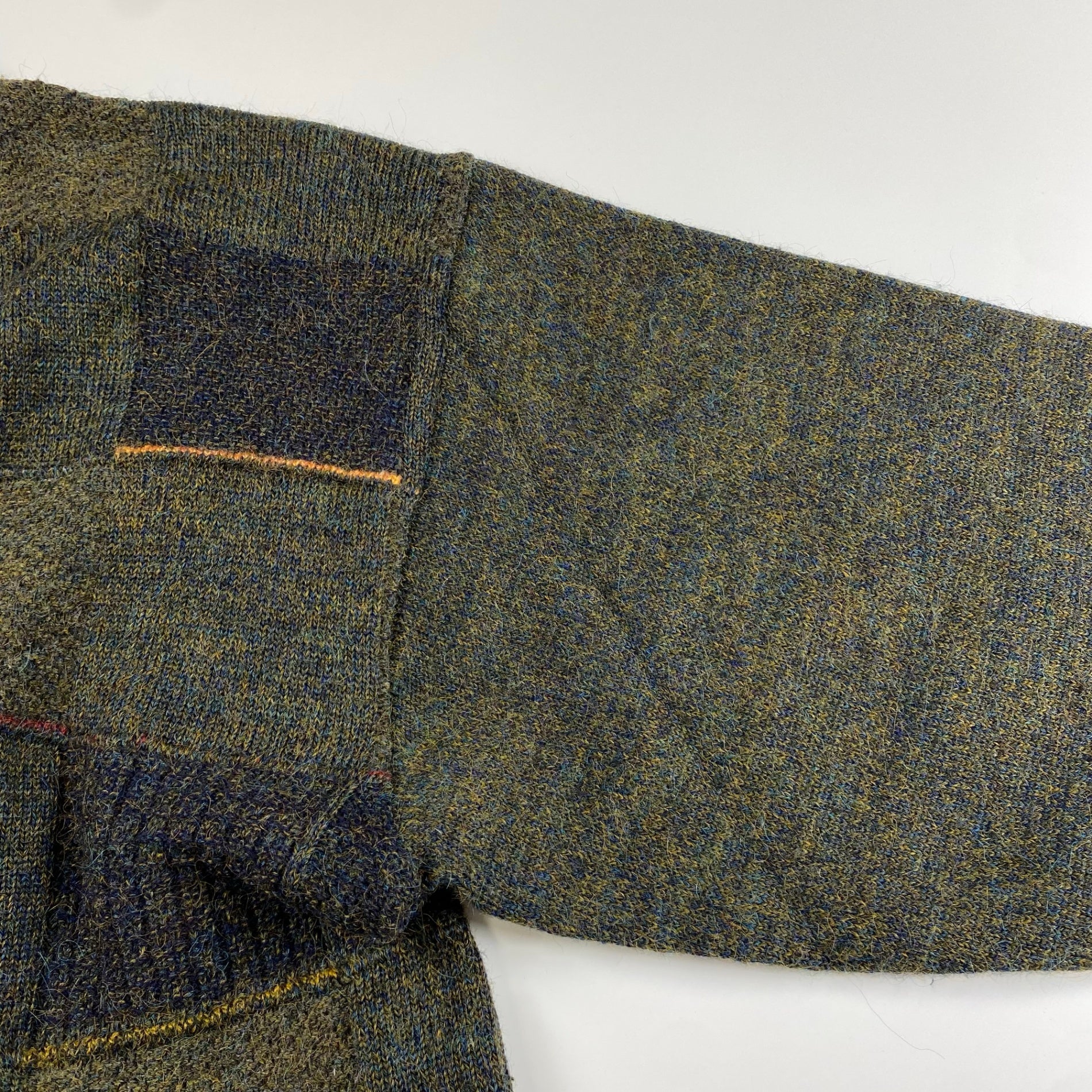 【VINTAGE】 CHAIRMAN チェアマン / フランス製生地 ブロックチェックヴィンテージカーディガン SIZE:XL