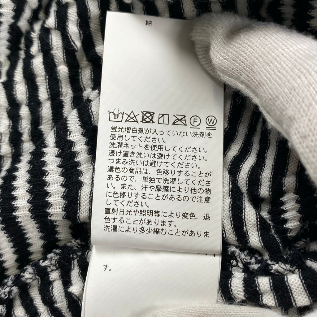 MAISON SPECIAL メゾンスペシャル / Links Jacquard Border Oversized Crew Neck T-shirt ボーダー Tシャツ SIZE：2(L程度)