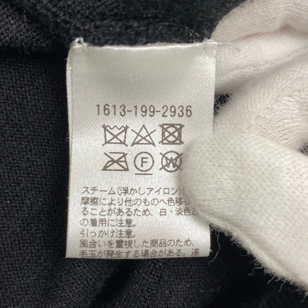 H BEAUTY＆YOUTH エイチビューティーアンドユース / 深Vオープンバック 長袖ニット ブラック SIZE：FREE