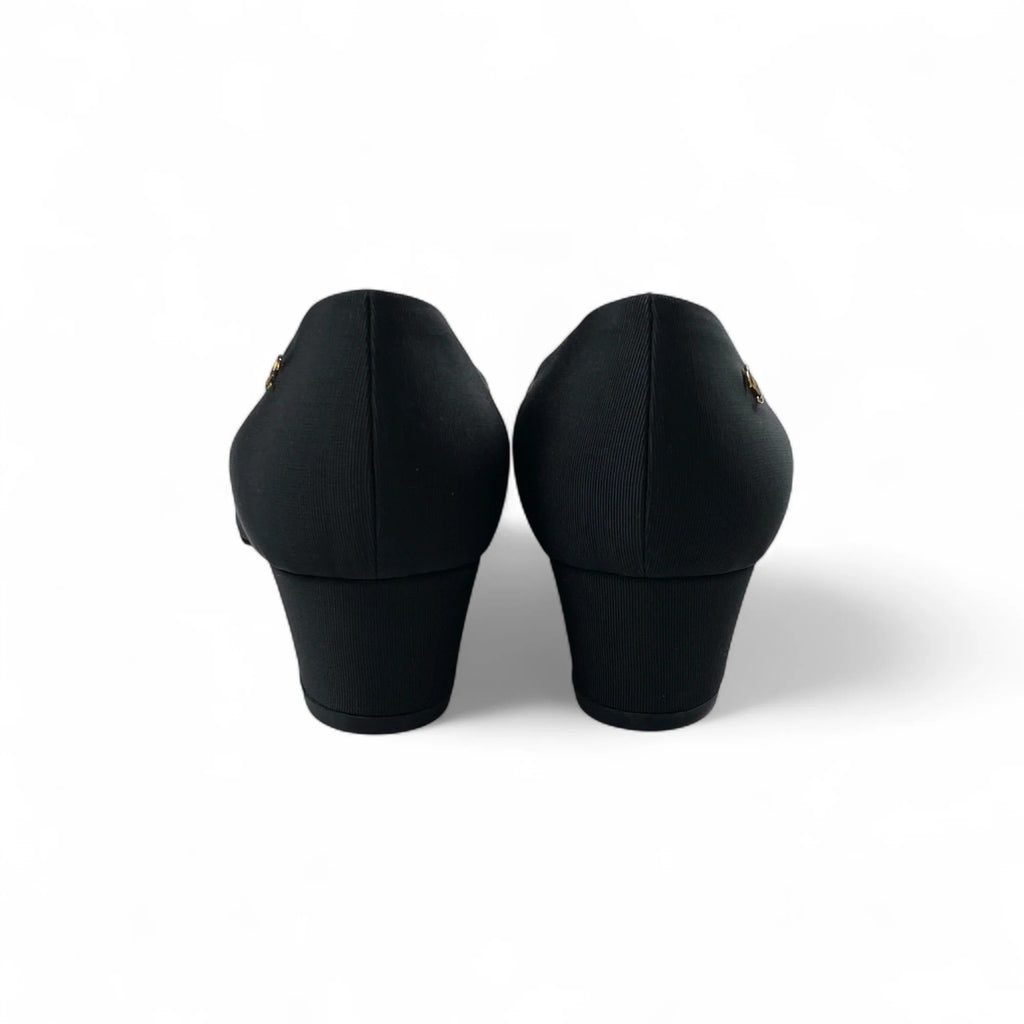 2016年 ラガーフェルド期 CHANEL シャネル / 三連パール×リボン ココマーク パンプス カール・ラガーフェルド期 SIZE:36 1/2 C（約23.5cm）