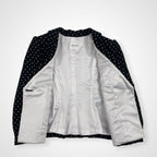 ARMANI COLLEZIONI アルマーニ コレツィオーニ / タキシードカラーショートジャケット ブラック イタリア製 参考定価：120,000程度 SIZE:42