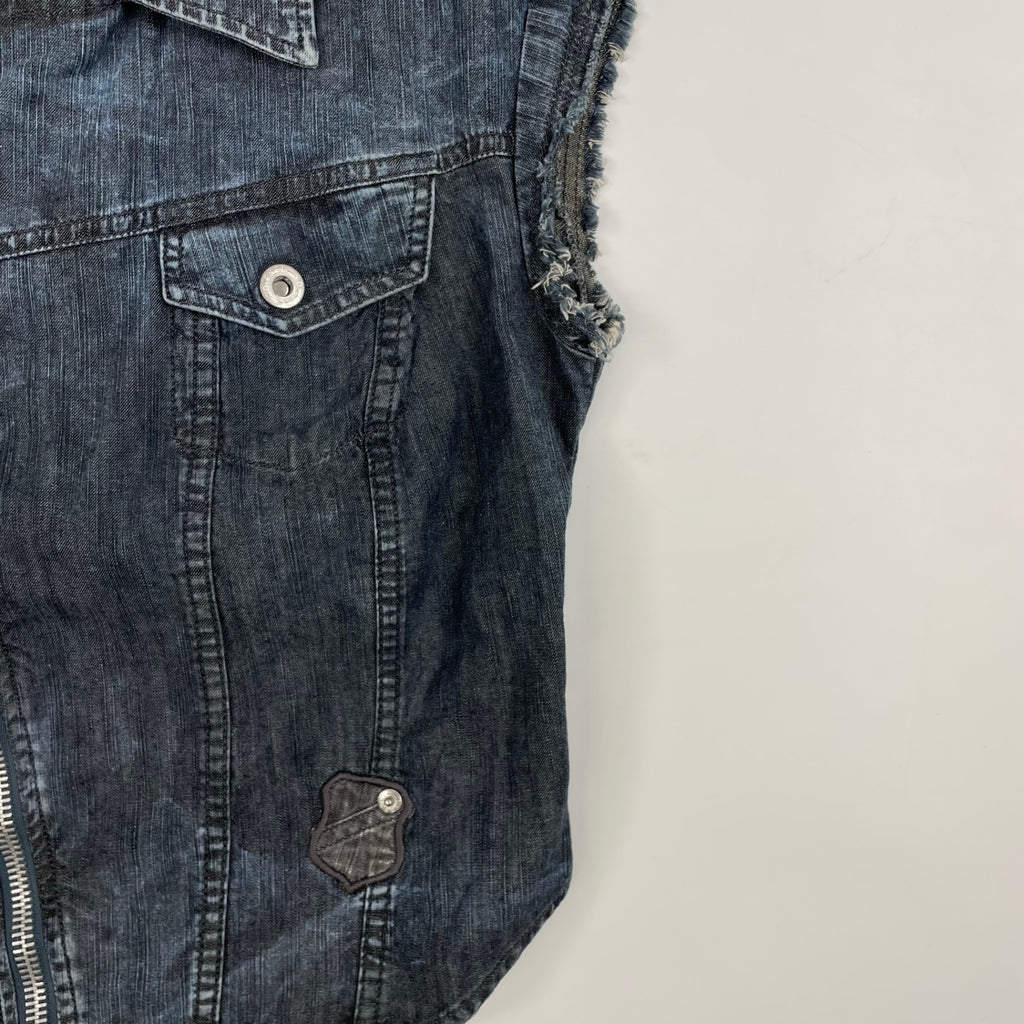DIESEL ディーゼル / 00sライダースフェードデニムベスト SIZE:M