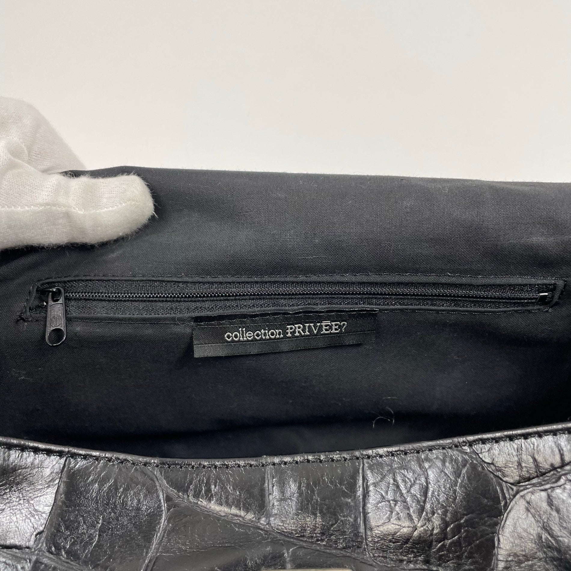 collection PRIVEE? コレクションプリヴェ / レザーボストンバッグ ブラック H.P FRANCE取扱い 参考定価：150,000程度