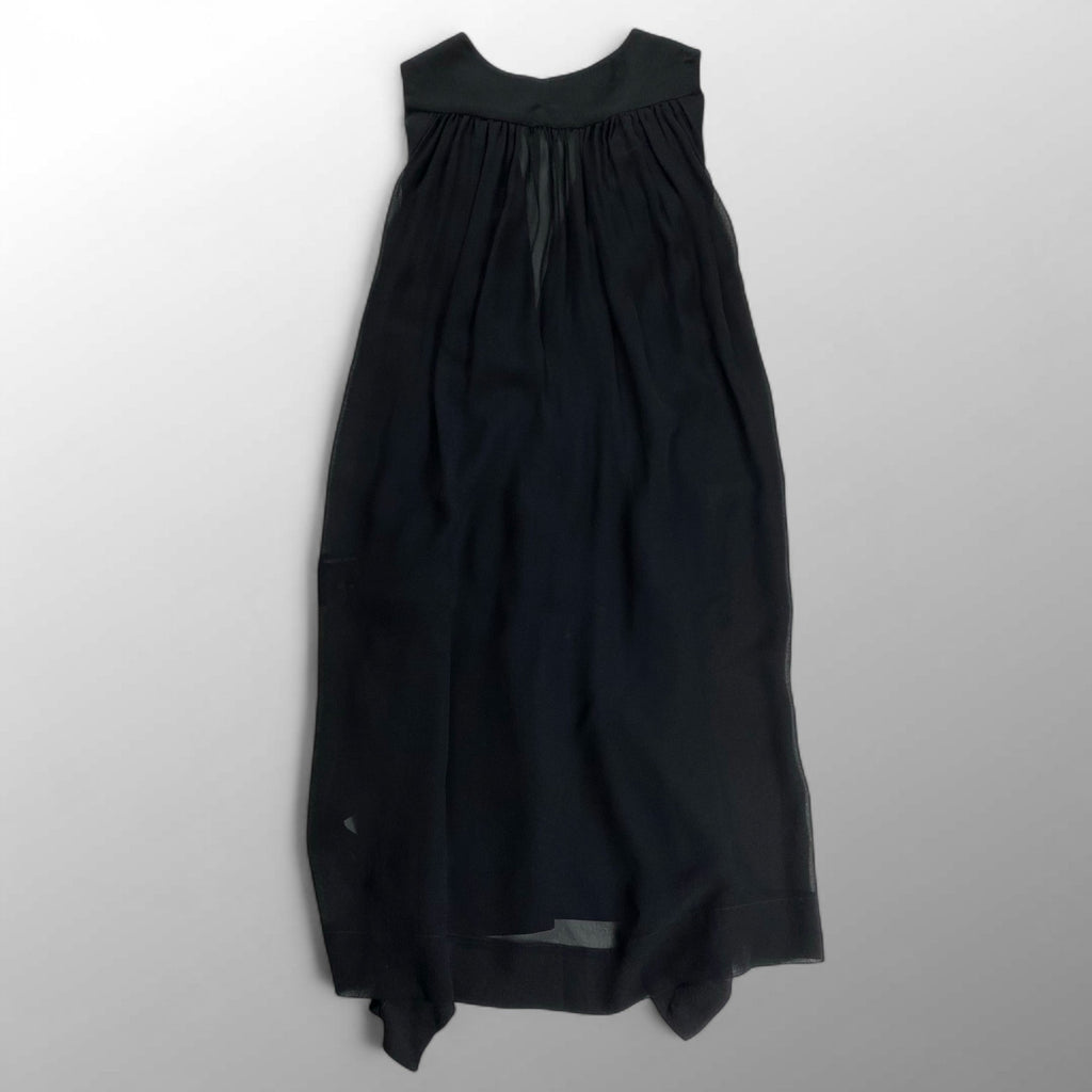 FUTURE CLASSICS フューチャークラシックス / シルク100％ ノースリーブワンピース ブラック イギリスブランド SIZE:8(M程度)