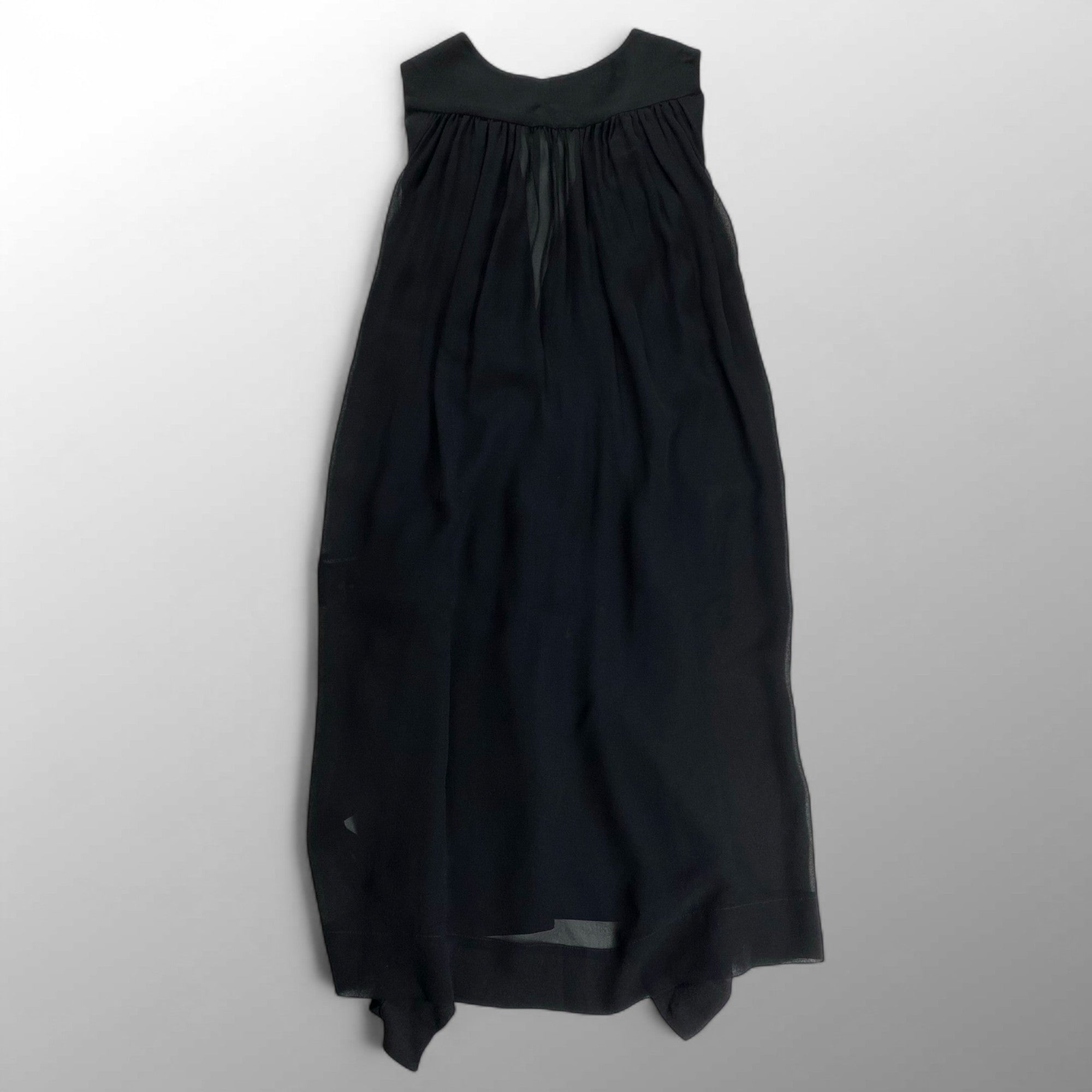 FUTURE CLASSICS フューチャークラシックス / シルク100％ ノースリーブワンピース ブラック イギリスブランド SIZE:8(M程度)