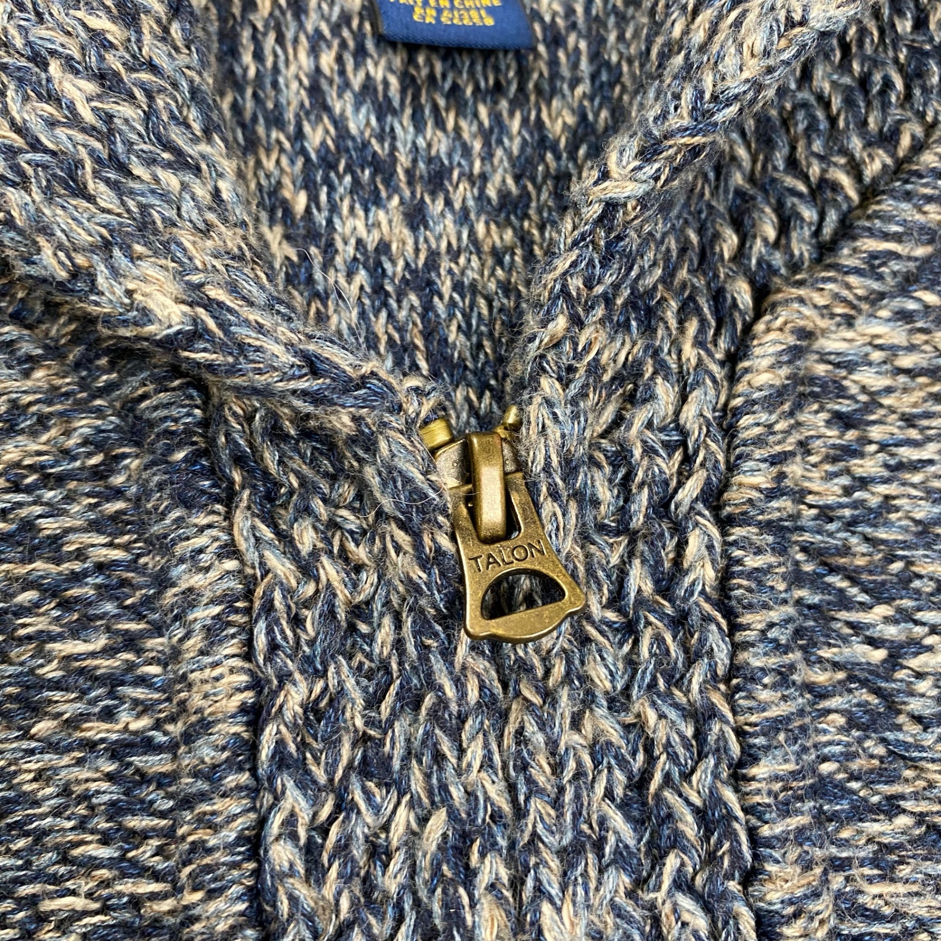 POLO RALPH LAUREN ポロ ラルフローレン / ショールカラー ケーブルニット ジャケット ヨーロッパ限定 参考定価：35,000程度 SIZE:XL(170cm)