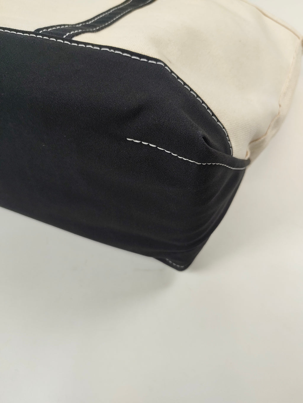 L.L. Bean / ボート＆トート キャンバスバッグ XL ホワイト×ブラック