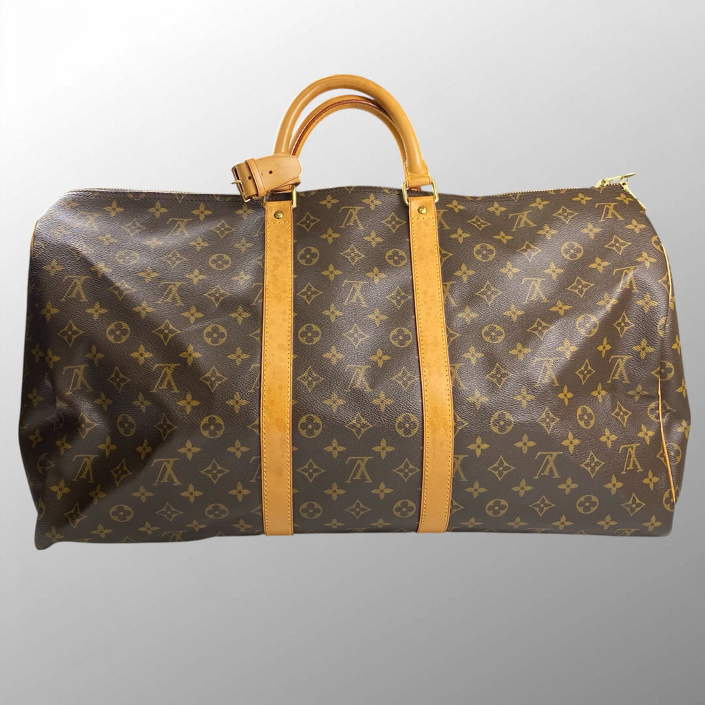 【鑑定済・美品】 LOUIS VUITTON ルイ ヴィトン / キーポル55 M41424 ボストンバッグ モノグラムキャンバス ブラウン 茶