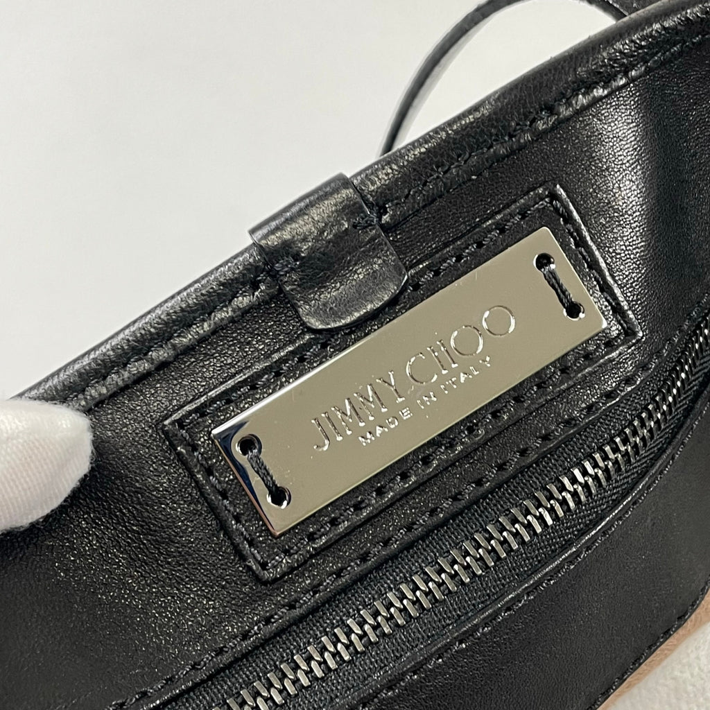 JIMMY CHOO / SASHA/M スタッズトートバッグ ブラック 参考定価：200,000程度
