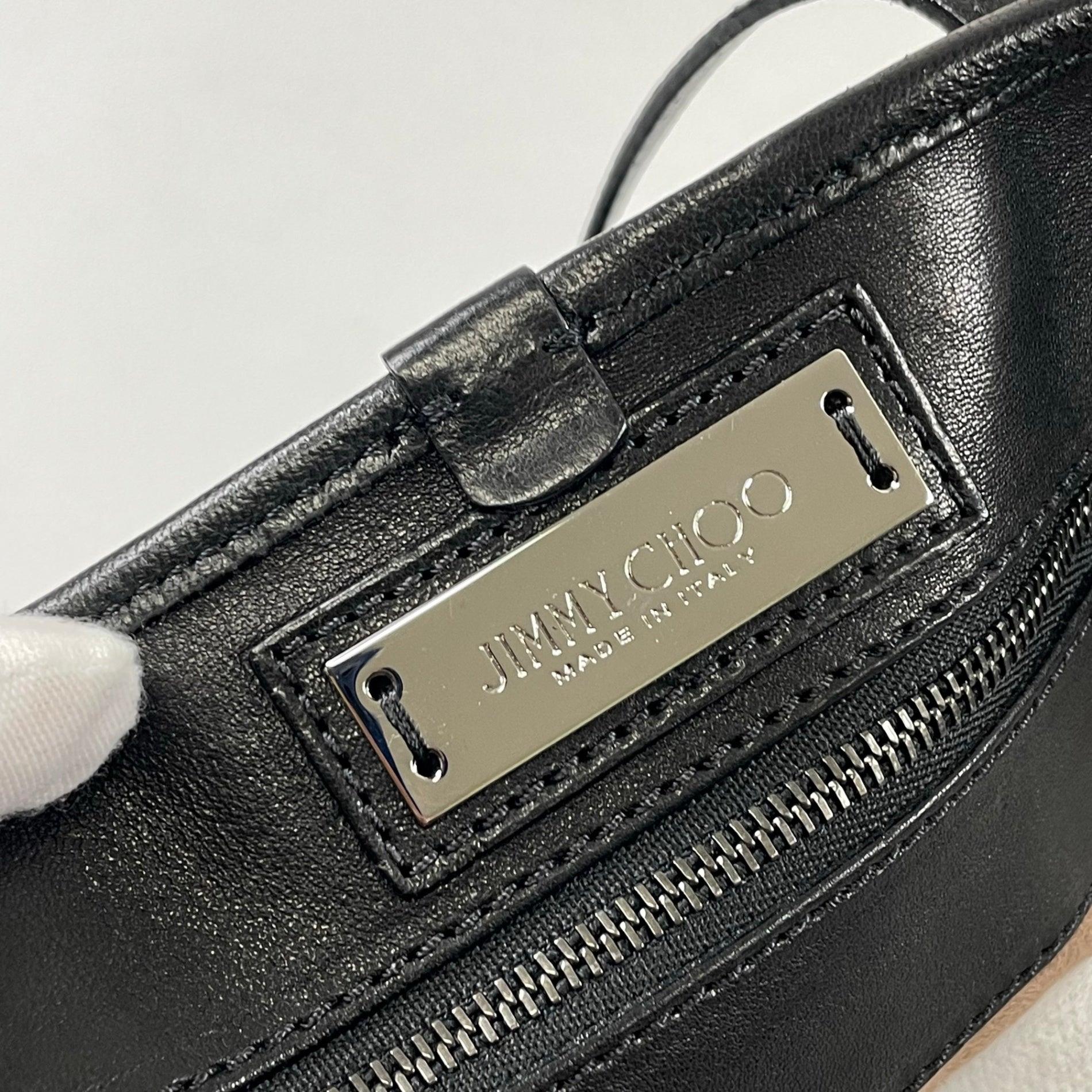 JIMMY CHOO / SASHA/M スタッズトートバッグ ブラック 参考定価：200,000程度