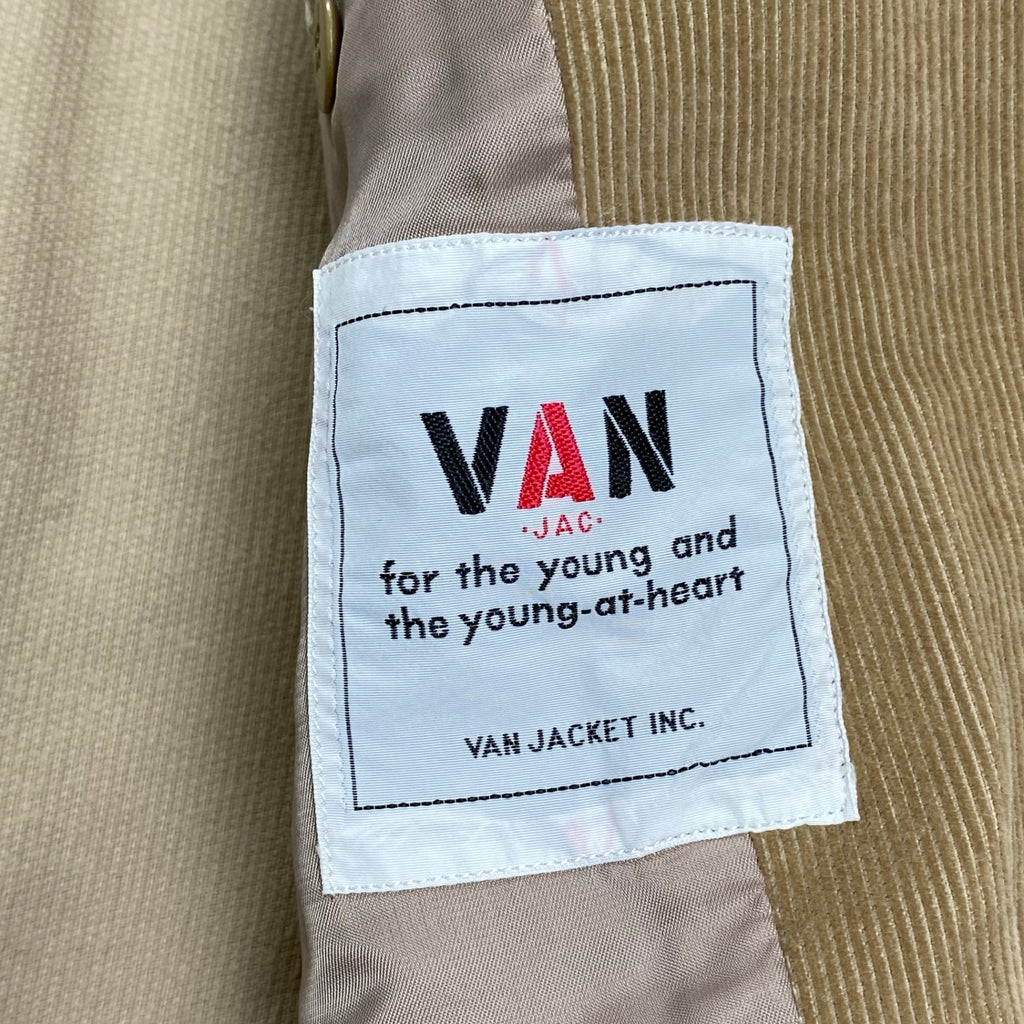VAN JAC ヴァン ヂャケット / コーデュロイ 段返り3Bジャケット ベージュ SIZE:L