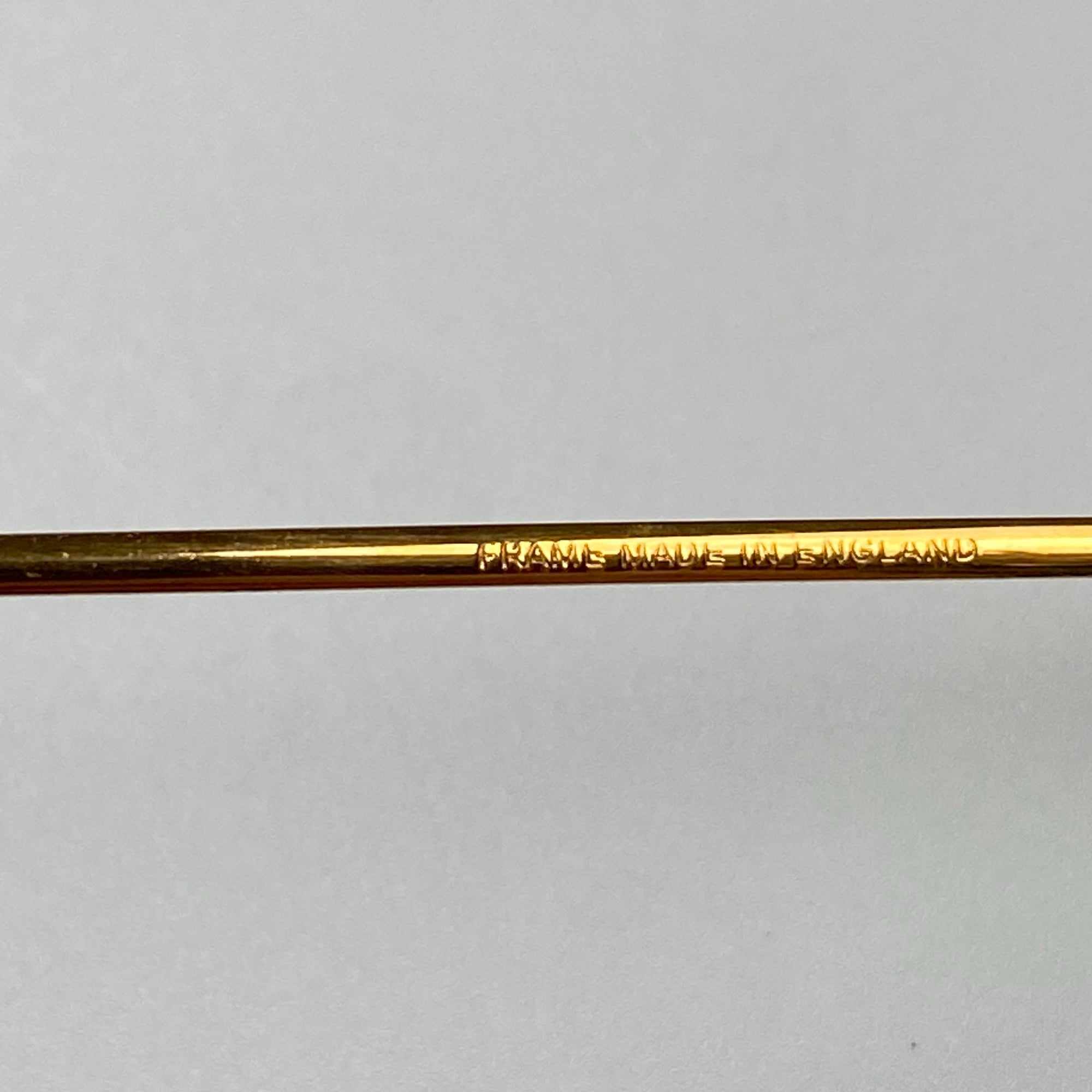 【70年代 デッドストック】 Hilton Classic ヒルトン クラシック / PANTO パント型 アイウェア 伊達メガネ デモレンズ入 K14 ロールドゴールド SIZE:49-20 111