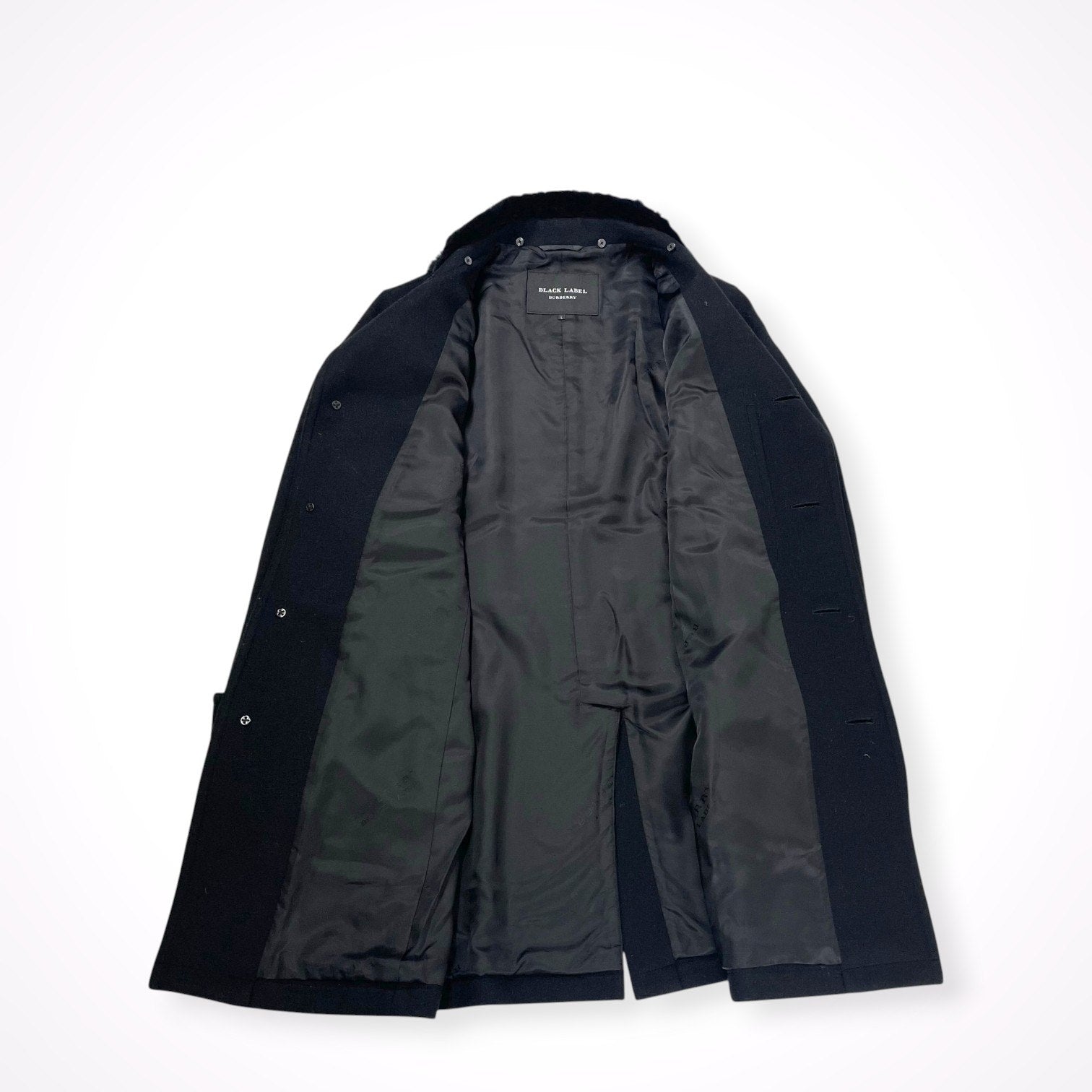 BURBERRY BLACK LABEL / ファー付メルトンショートコート 参考定価