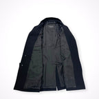 BURBERRY BLACK LABEL / ファー付メルトンショートコート 参考定価：100,000程度 SIZE:L