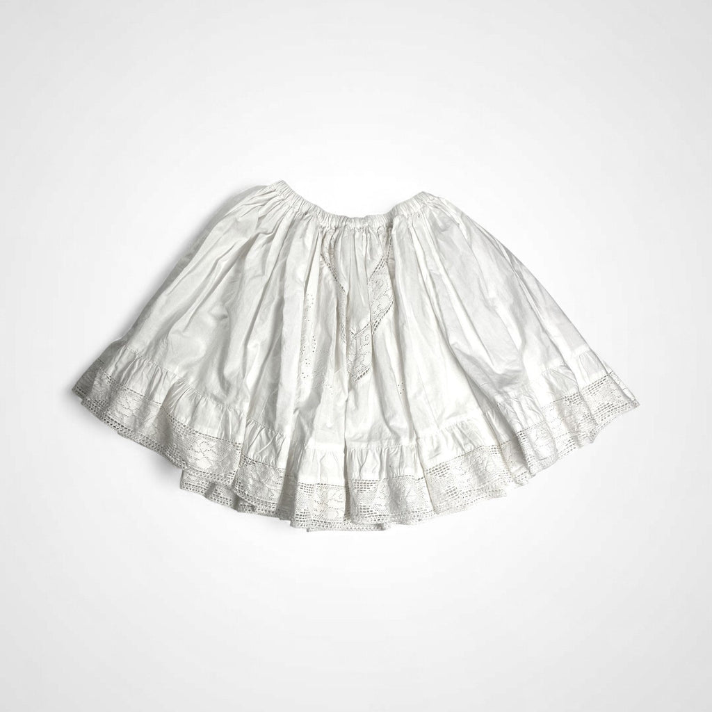 crinkle × slobe iena クリンクル クリンクル クリンクル × スローブイエナ / 2way embroideryミニスカート ホワイト タグ付 SIZE:FREE