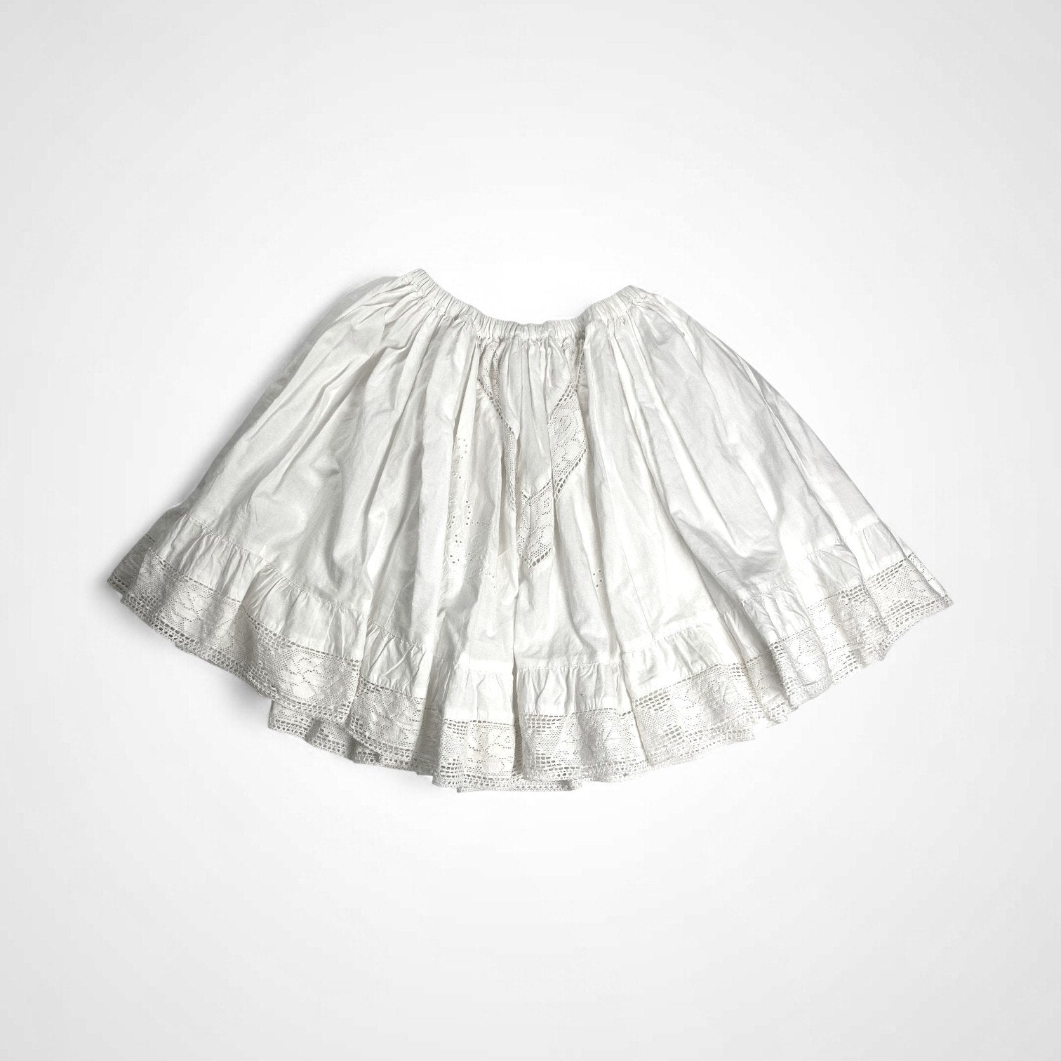 crinkle × slobe iena クリンクル クリンクル クリンクル × スローブイエナ / 2way embroideryミニスカート ホワイト タグ付 SIZE:FREE