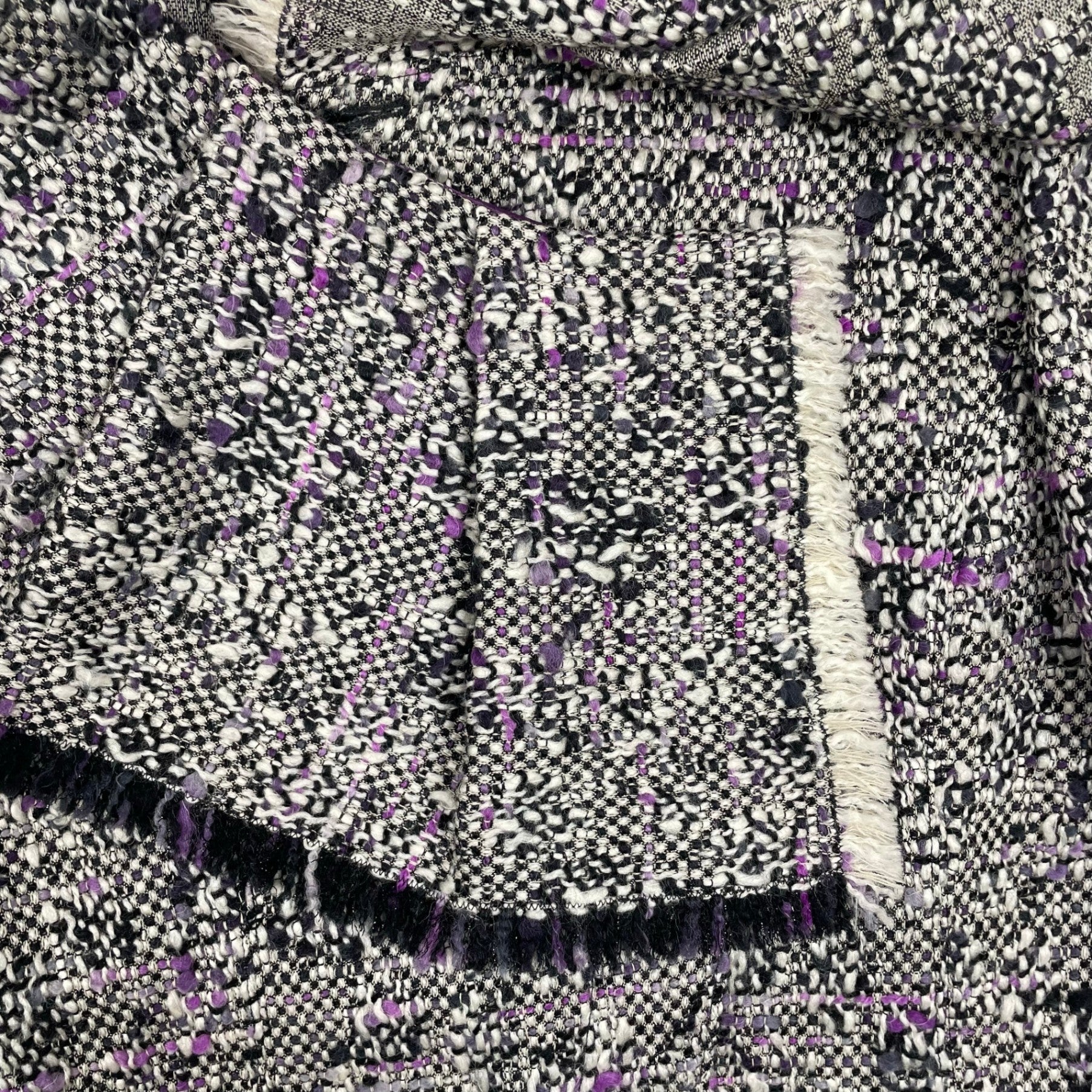 ARMANI COLLEZIONI アルマーニ コレッツォーニ / バージンウール ツイードビッグカラージャケット 参考定価：100,000程度 SIZE：40
