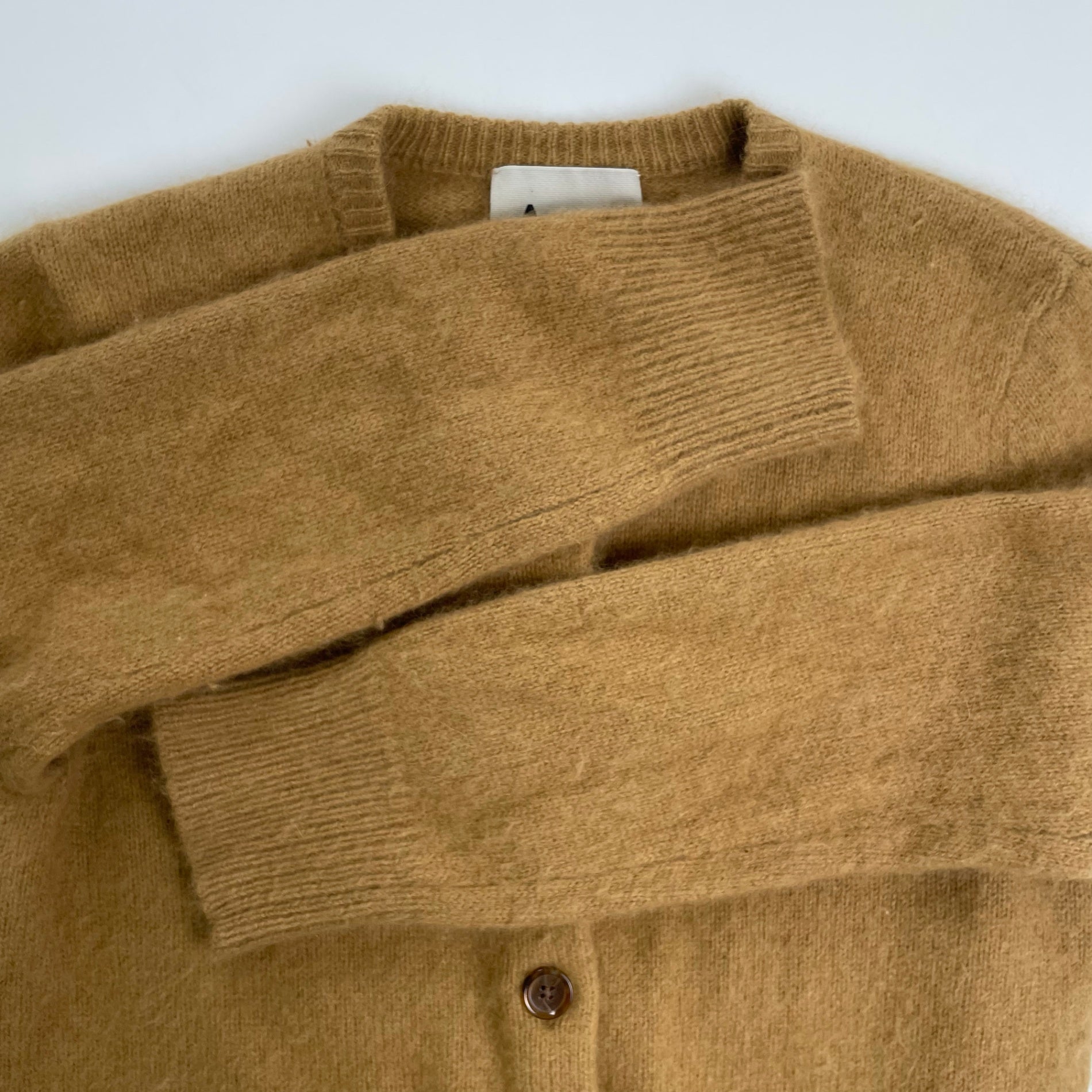 Acne アクネ / クルーネック ショート丈カーディガン ダークイエロー Archives SIZE:S